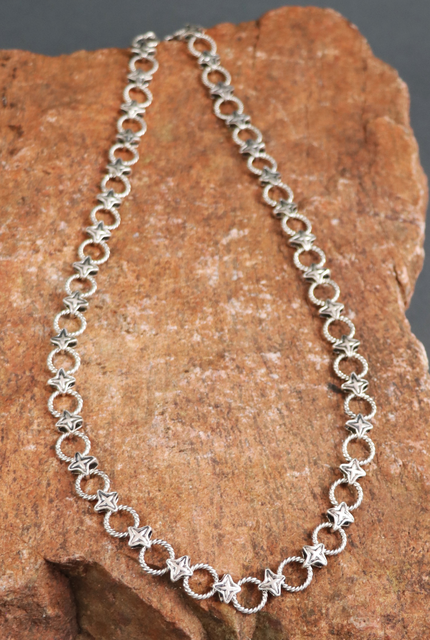 20″ Sterling Silver Star Link Chain | Legacy Gallery Inc.