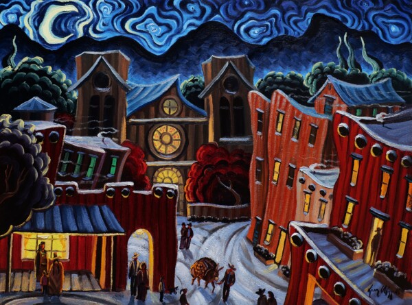 WigginsKim_SantaFeNight_Oil_9x12_2025_300 | Legacy Gallery Inc.